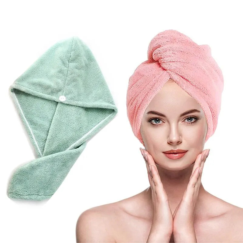 Microfiber Hair Towel Magic Fast Drying Dryer Towel Women Wrap Head Absorption Water Bath Hat