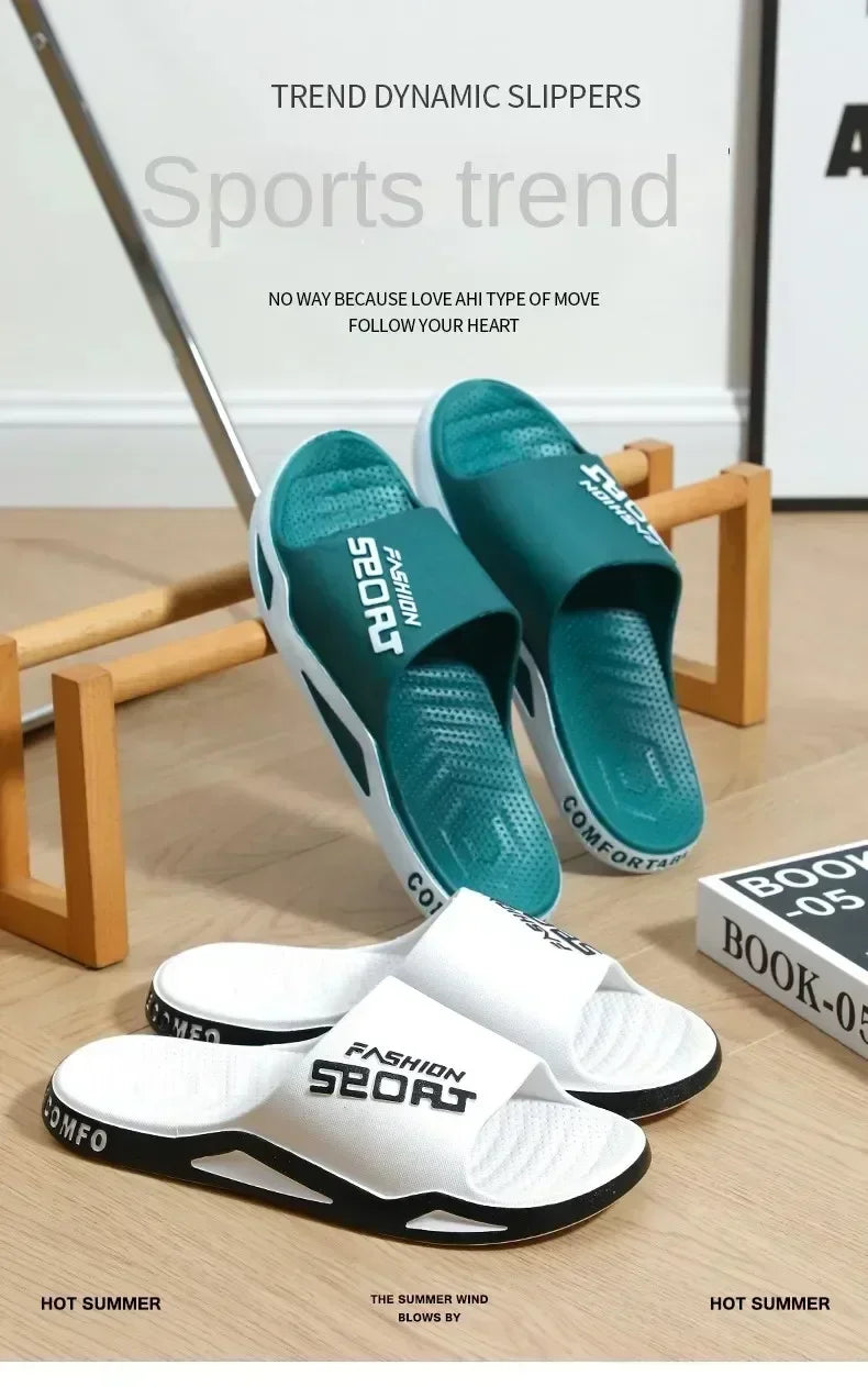 Men's Bathroom Non-slip Summer Fashion Flip-flops Women Couple Shoes Indoor Home Sandals Men's Slippers for Summer Outdoor Wear