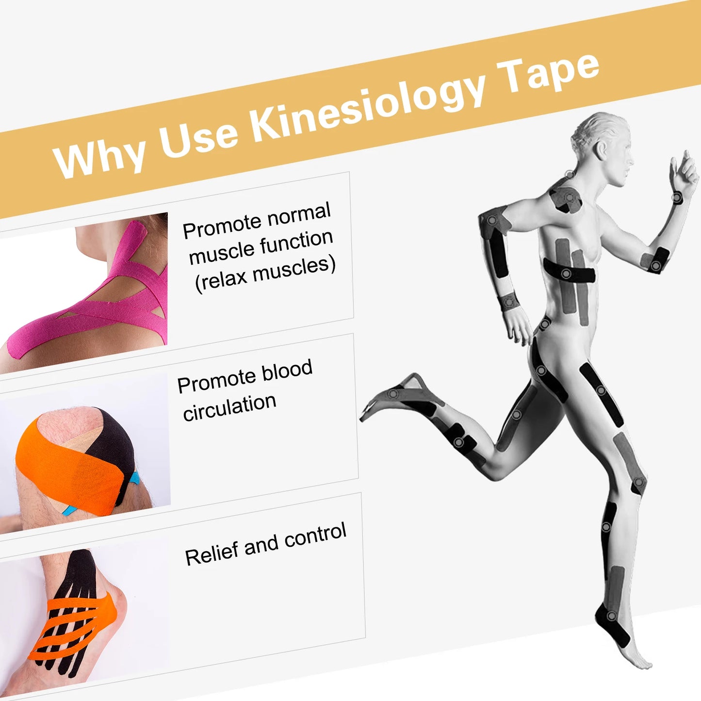 Kinesiology Sport Tape 5CM Gym Protection Camouflage Printed Muscle Knee Pain Relief Self-locking Adhesive for Fitness Running