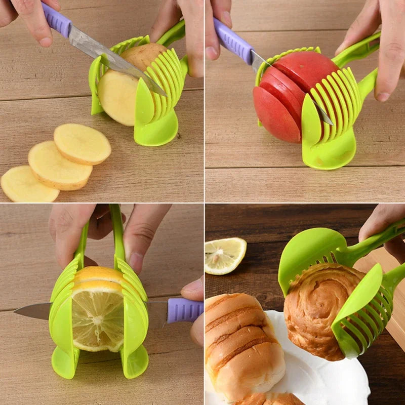 Handheld Tomato Slicer Bread Clip Fruit Vegetable Cutting Lemon Shreadders Potato Apple Gadget Kitchen Accessories Kitchenware