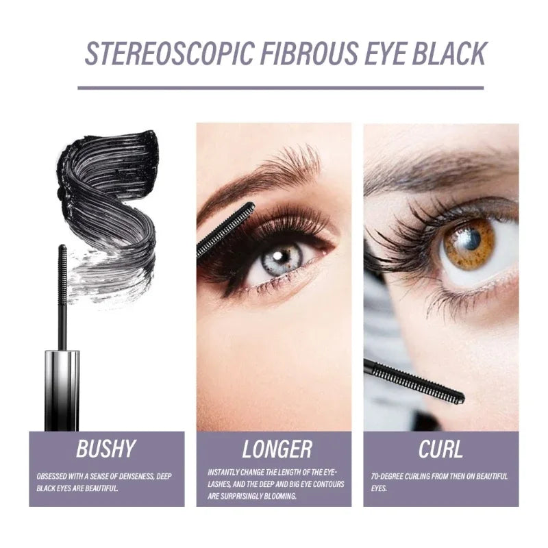 Black Mascara for Dramatic Eye Makeup No Clumps No Smudges for Women and Girls