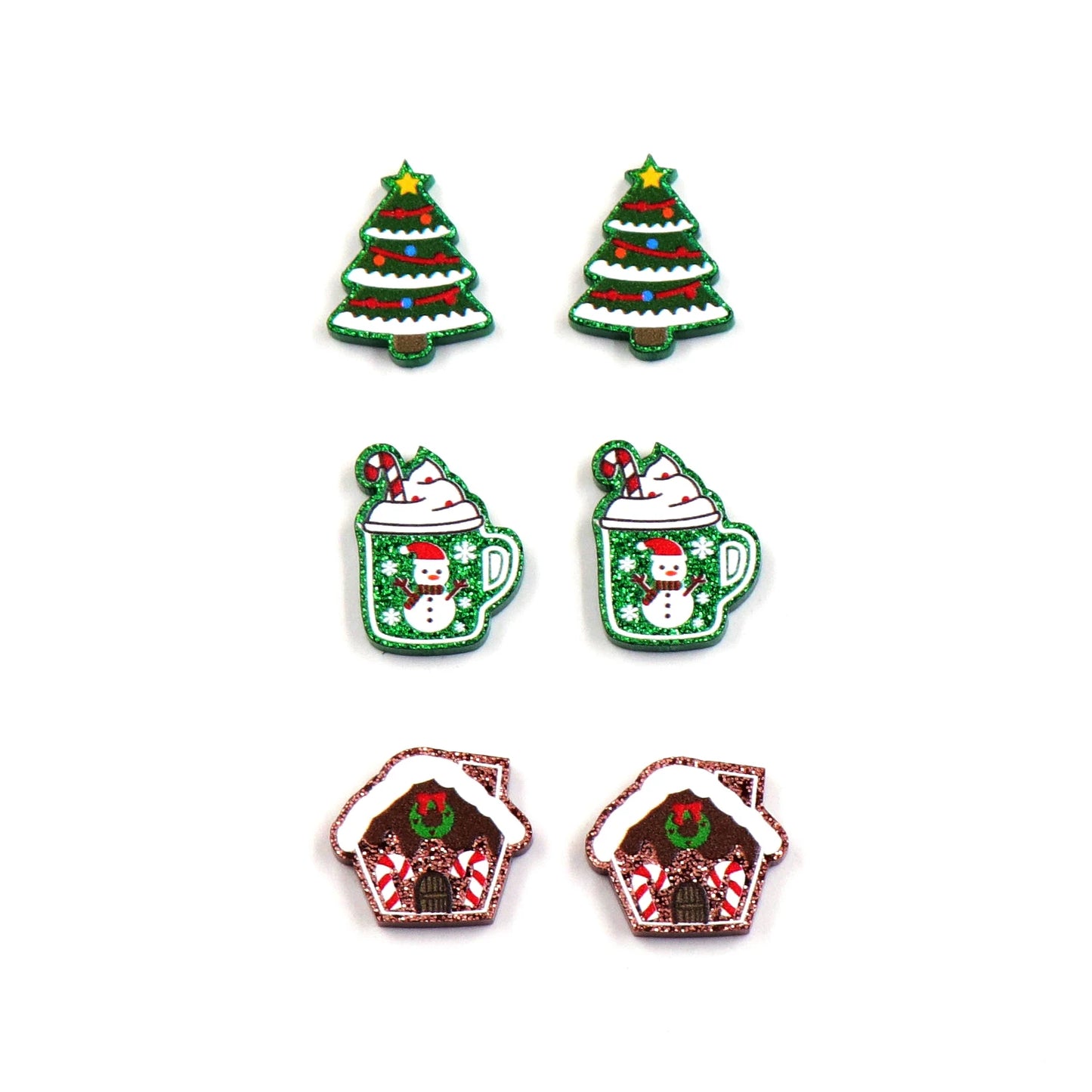 Set of 10 18mm New product CN Christmas Tree Cakes cute Acrylic Findings