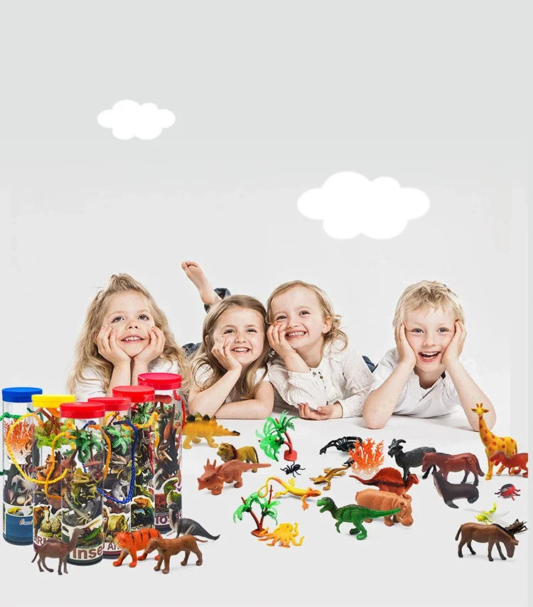 12Pcs/Lot Funny Dinosaur Model Children's Educational Toys Small Simulation Animal Figures Kids Toys for Boy Birthday Gifts New