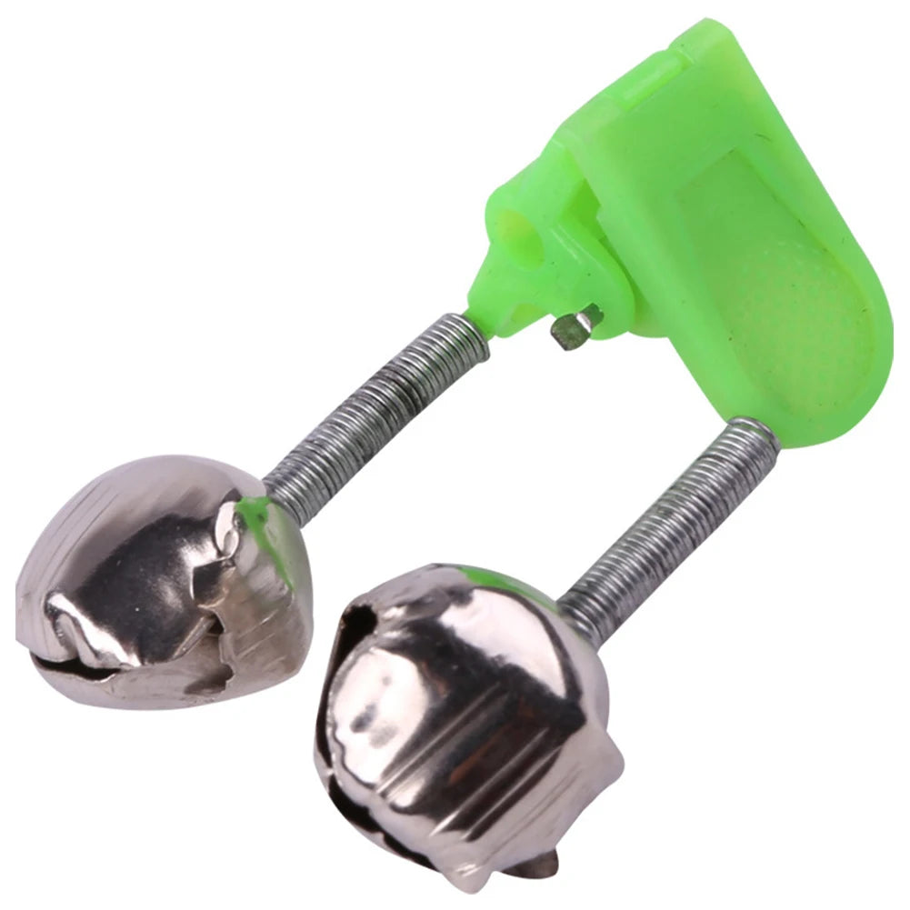 50pcs Fishing Rod Alarm Bells Fishing Ringing Bells Clips With Dual Alert Bell Fishing Gear Accessories