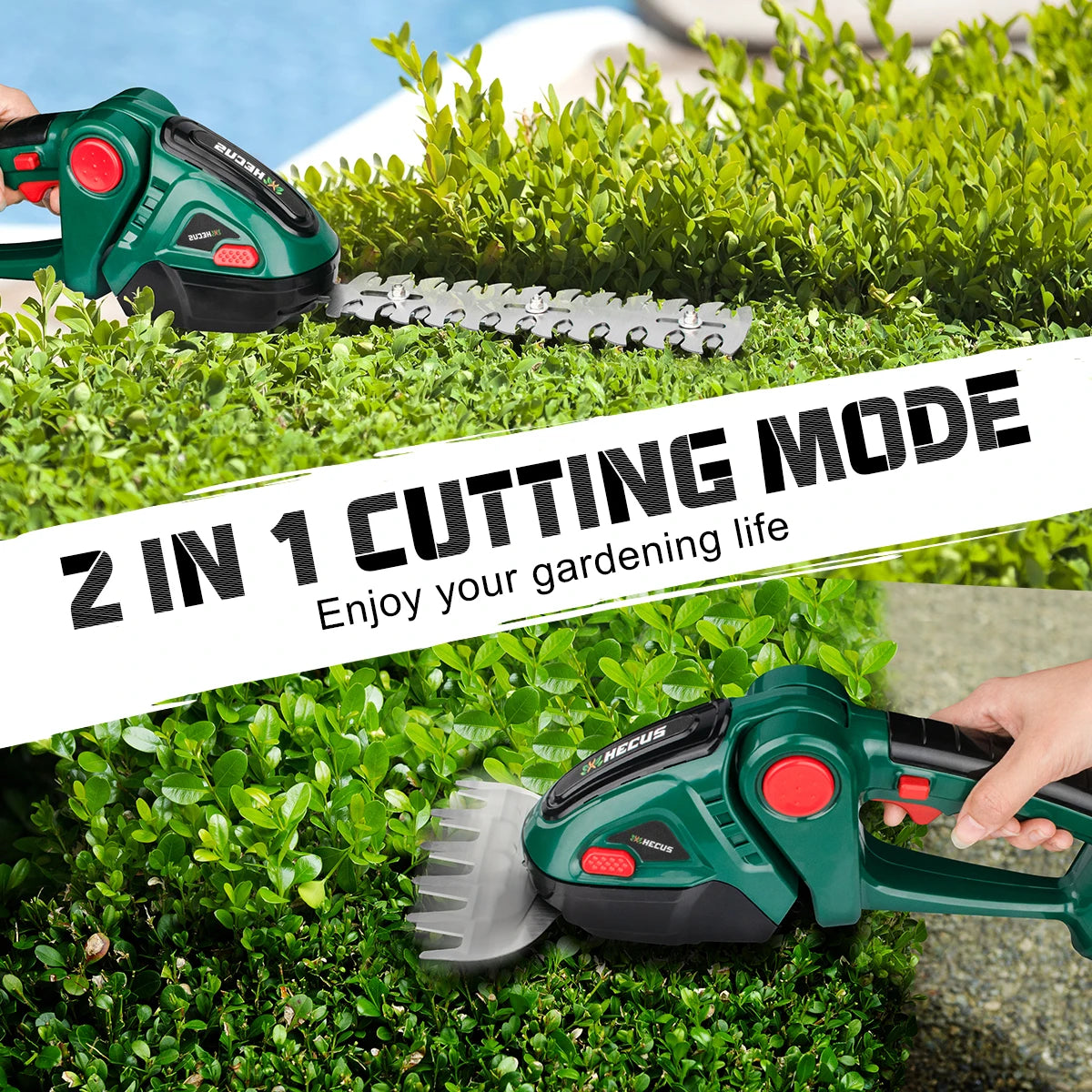 2 IN 1 Cordless Electric Hedge Trimmer Lawn Mower Household Shrub Weeding Pruning Mower Garden Tools for Makita 18V Battery