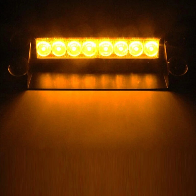 8 LED Universal Car Strobe Light Flasher Vehicle Flashing Warning Lamp Red Blue Police Emergency lights 3 Flashing Modes DC12V