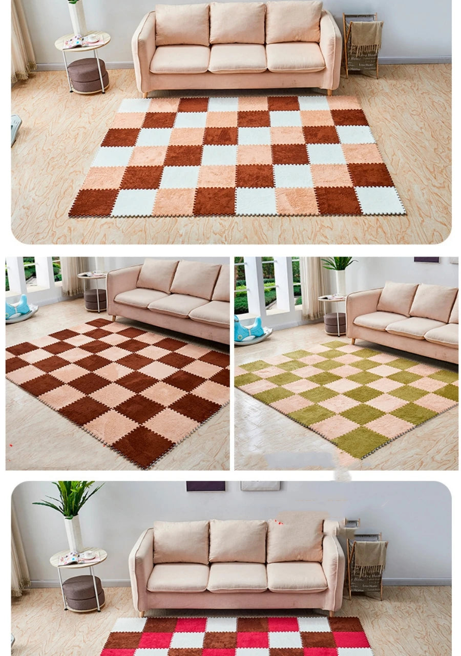 5/10/20 Pcs DIY 30*30*1.1-1.2cm Thick Living Room Bedroom  Kids Room Soft Carpet Magic Patchwork Jigsaw Splice Baby Climbing Mat