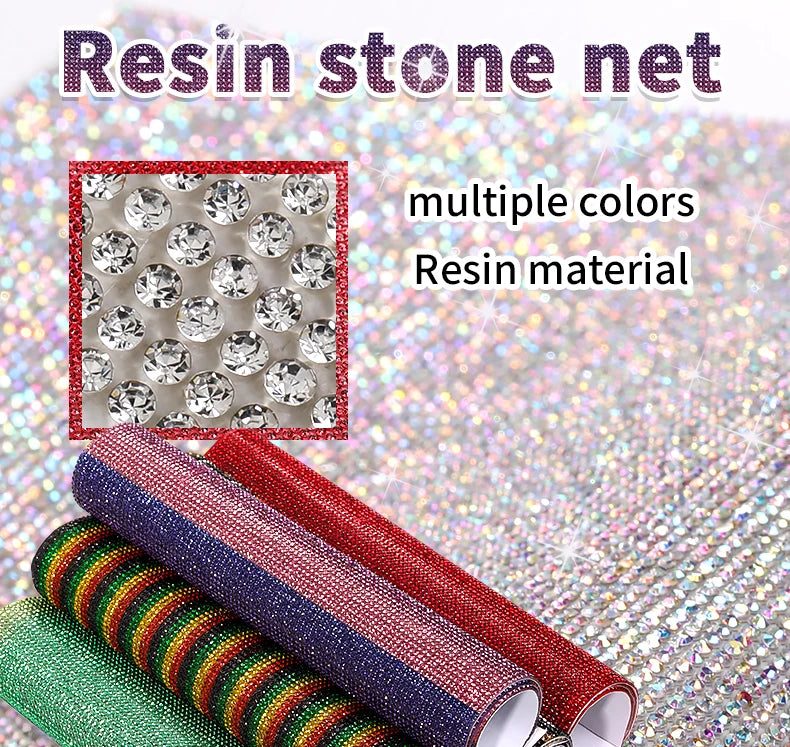 1 Sheet 24*40CM Rhinestones Sticker Self Adhesive Sewing Trimmings Glitter Gem Art Crafts DIY Car Phone Decoration Appliques