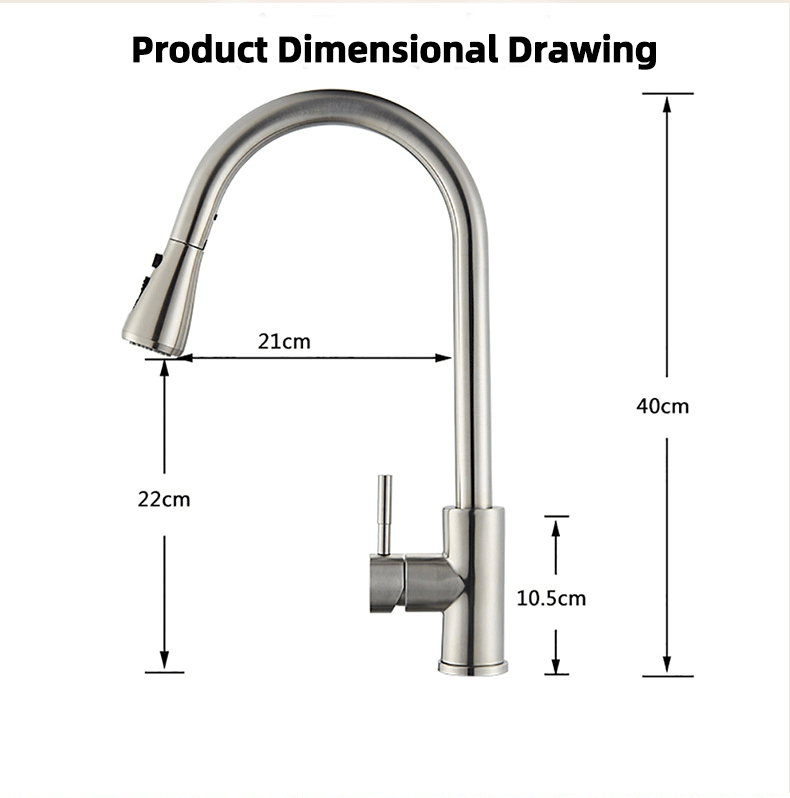 Tapware Removable hot sink Kitchen Flexible faucet with pull down sprayer mixer Black  korea type gourmet single lever stream