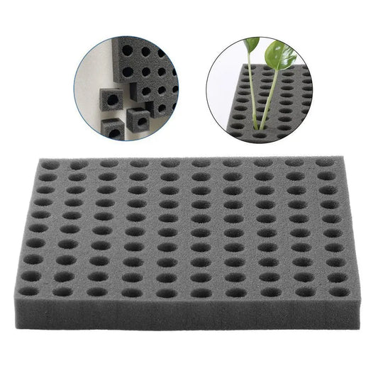 100pcs Slot Foam Hole Sponge Hydroponic Seedling Cultivation Vegetable Hollow Cross Soilless Sponge Block Garden Accessories