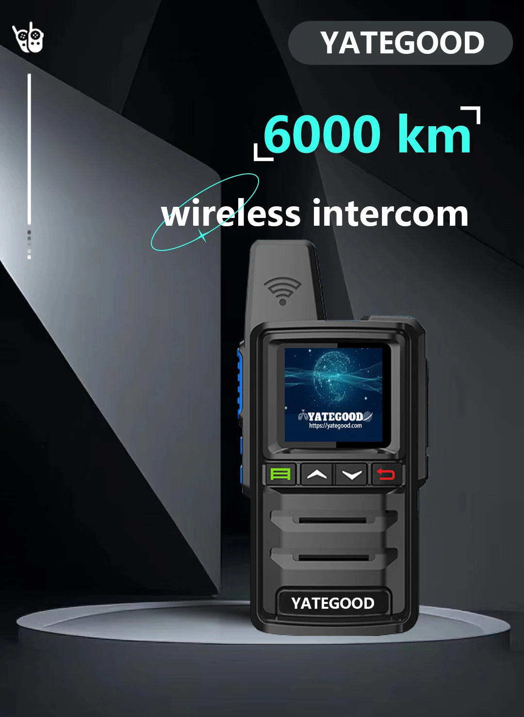 YATEGOOD G380 GPS 5000KM zello walkie talkie long range global ptt  4G poc radio100km