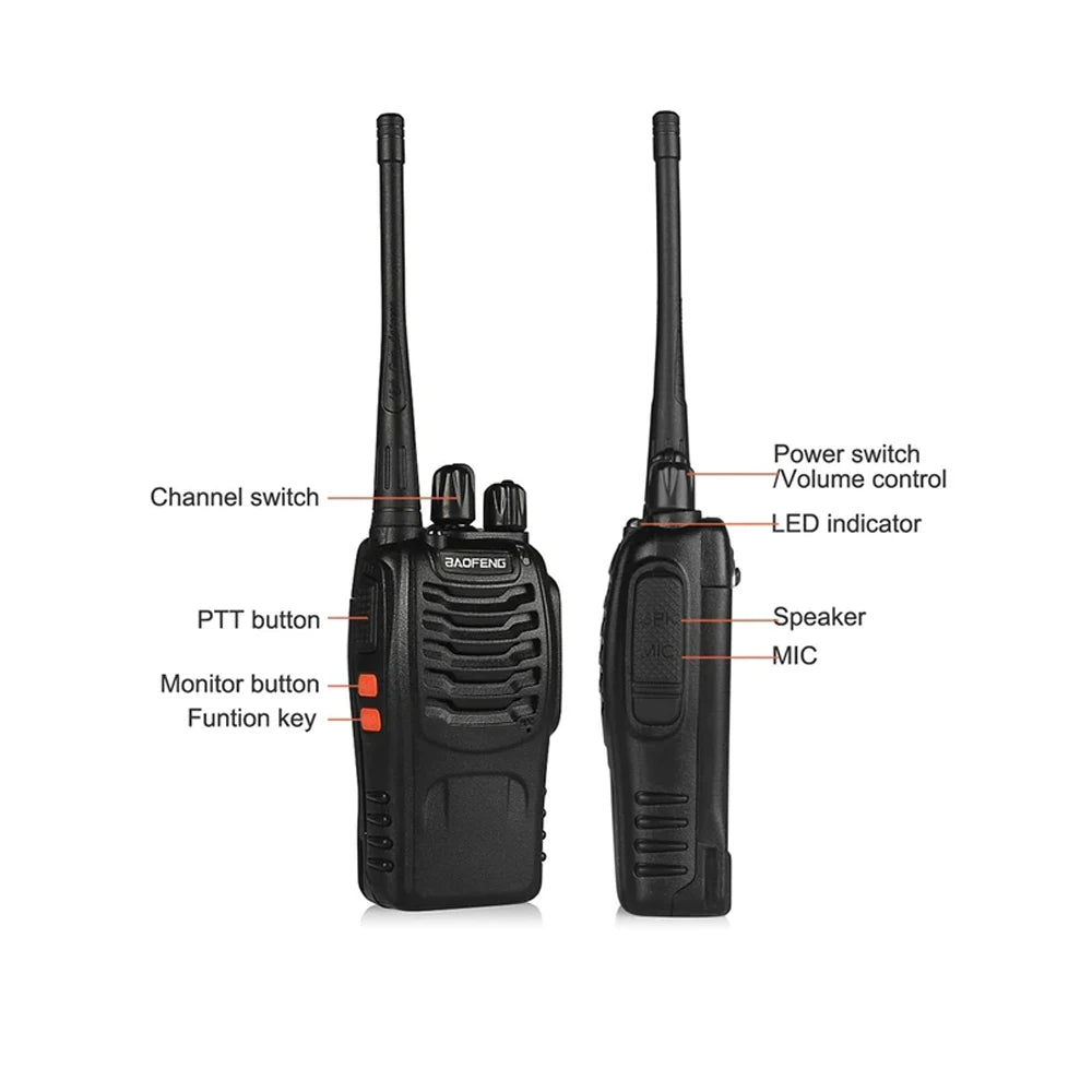 Self driving tour handheld baofeng walkie talkie BF 888 S 6 PCS or 3 pairs of long-distance two-way radios UFH 400-470MHZ