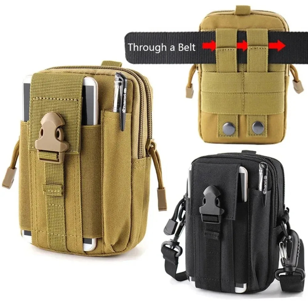 Tactical Molle Waist Pouch Outdoor Hunting Camping Men EDC Tool Bag Utility Gadget Organizer Vest Pack Purse Mobile Phone Case