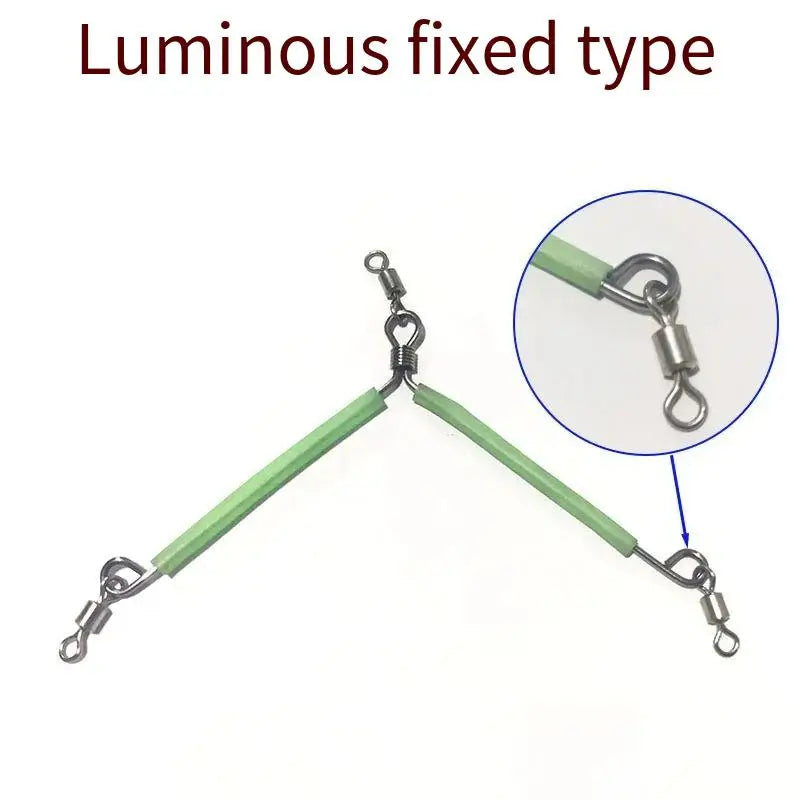 PD Fishing Gear Luminous Herringbone Tenpin Sea Fishing Stainless Steel Accessories Split Tenpin Eight Rings Fishing Gear