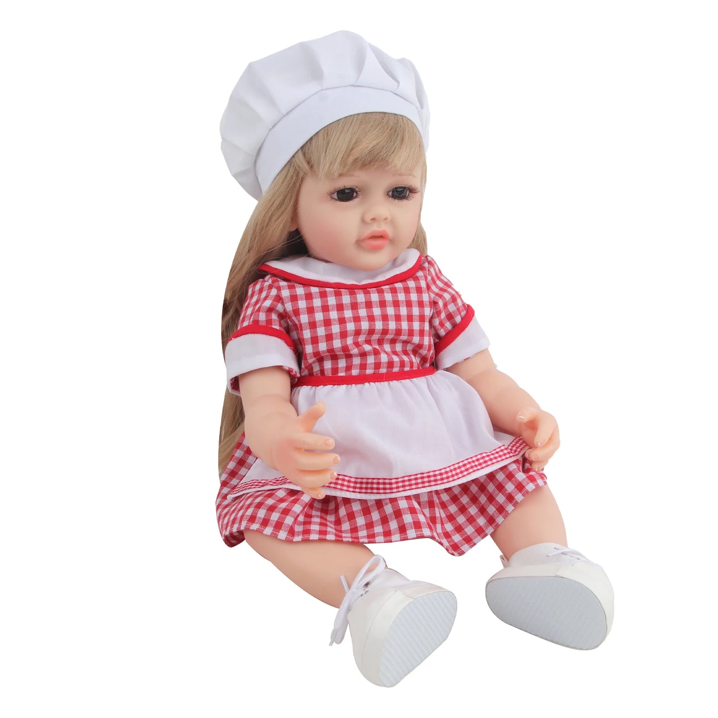 55CM 22 Inches Baby Reborn Girl Doll Full Body Soft Silicone Cute Newborn Dolls With Shoes,Clothes Girl's Best Gift Festival Toy