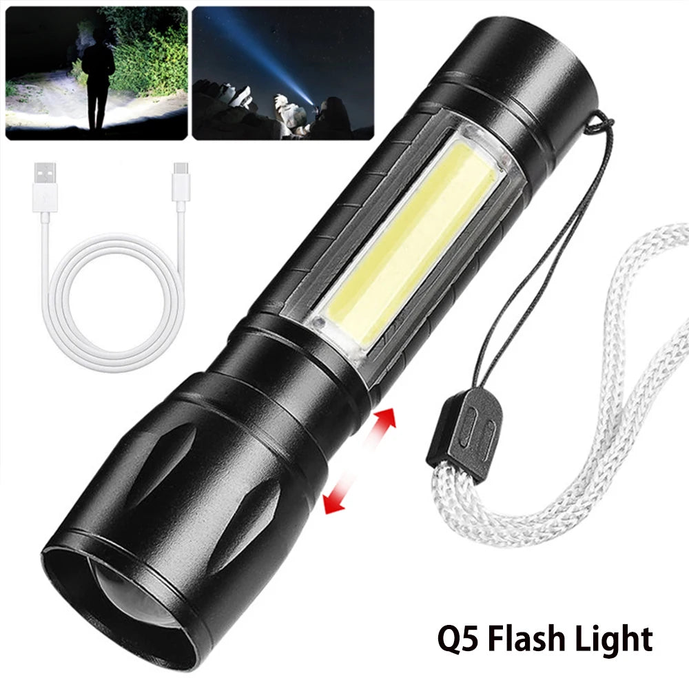 Powerful LED Flashlight Rechargeable Torch Lighting 2000M Tactical Lantern High Power flashlight Lantern Super Bright Waterproof