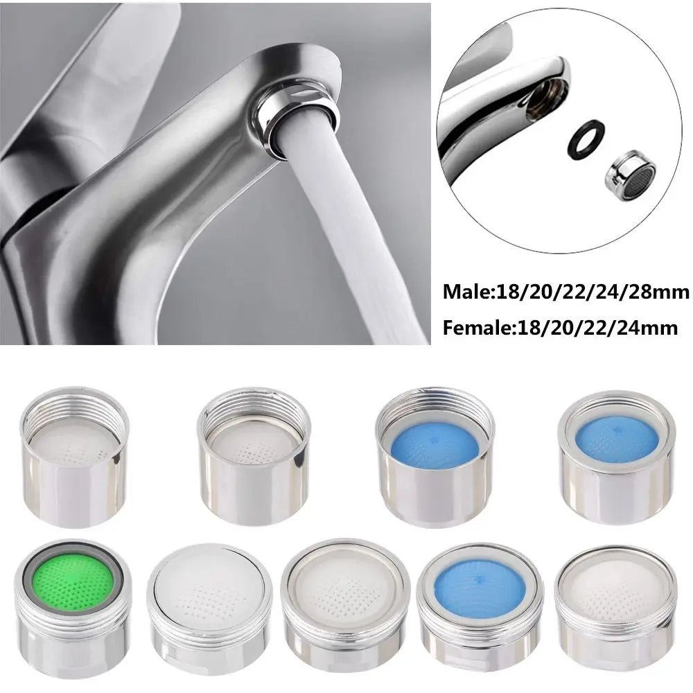 18/20/22/24/28mm Male Famale Tap Aerator Water Saving Filter Nozzle Faucet Accessories Bathroom Kitchen Home Improvement