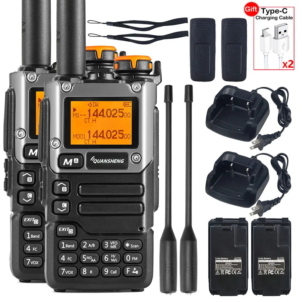 Quansheng UV K5 (8) Walkie Talkie 2PCS Am Fm Two Way Radio Commutator Station Amateur Ham Wireless Set Long Range Receiver