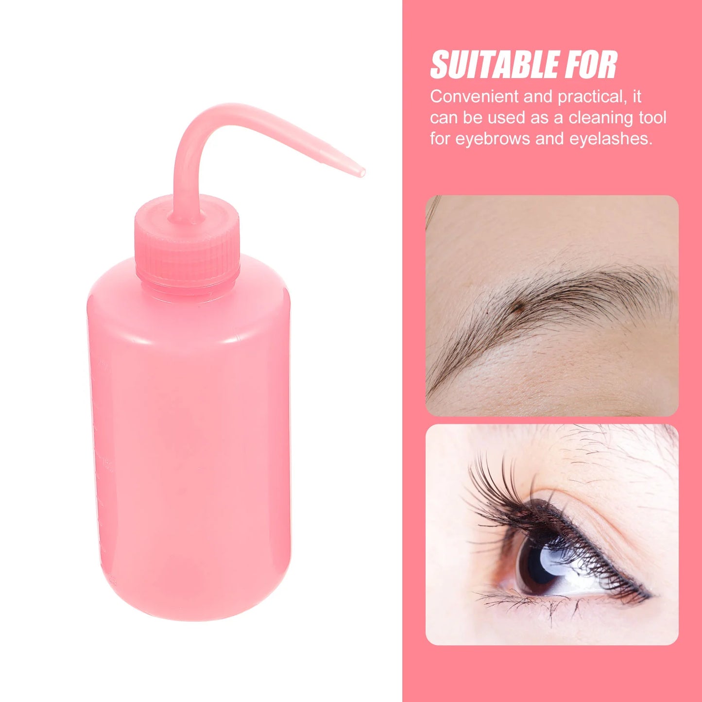 Eyelash Extensions Cleanser Rinse Bottle Squeeze Travel Water Bottle Cleaning Tool for Eyelashes