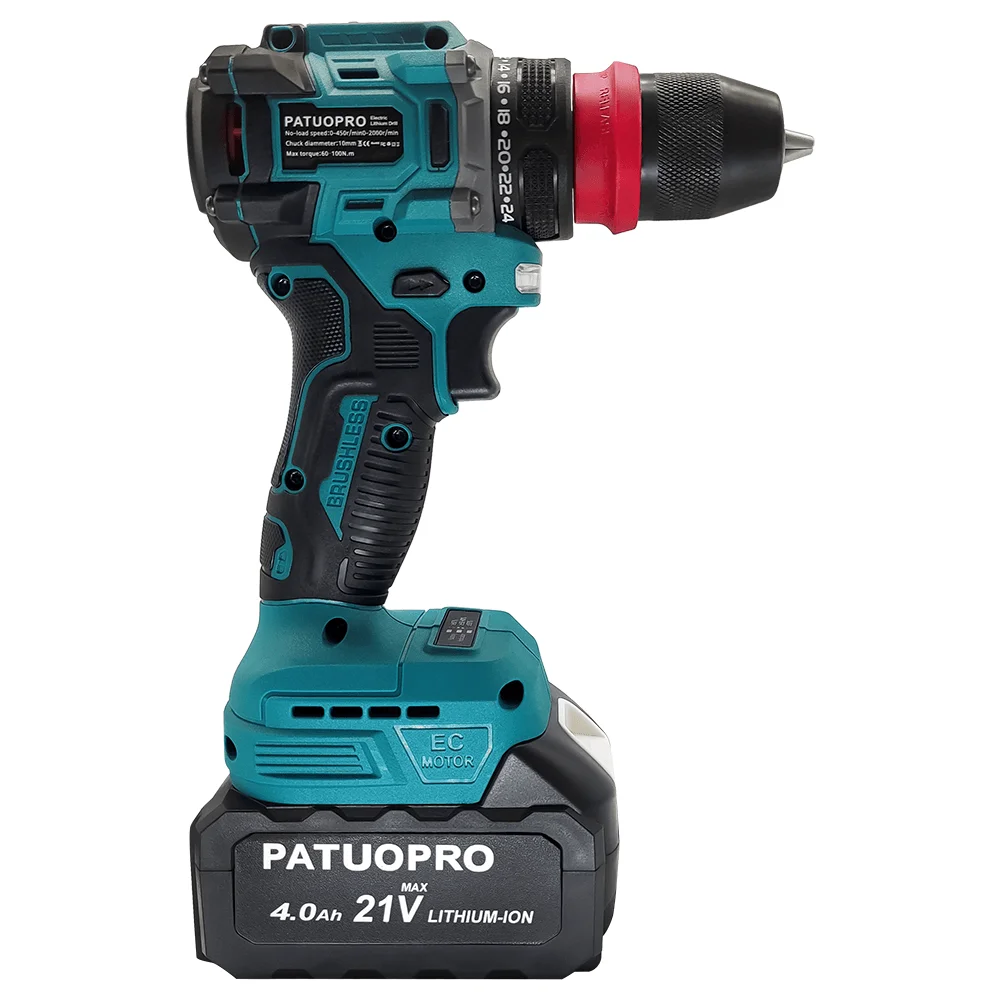 2 In 1 Cordless Electric Drill Screwdriver 24 Torque Setting Rechargeable Driver Home Handheld Power Tool For Makita 18V Battery