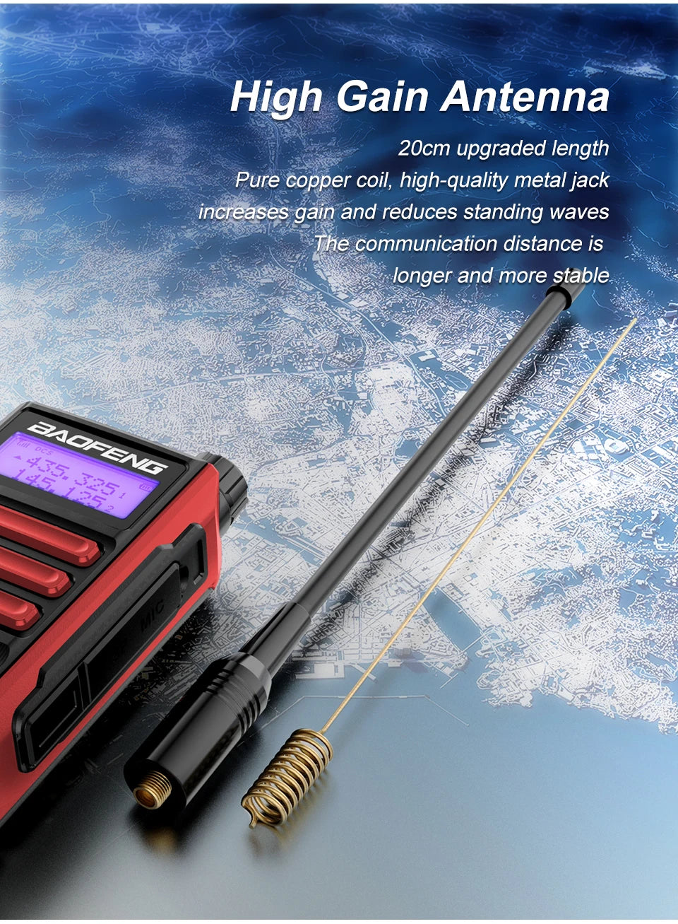 BaoFeng UV-16 PRO High Power Antenna Walkie Talkie With USB Charger Long Range Waterproof UV16 Transceiver Two Way Radio Type-C