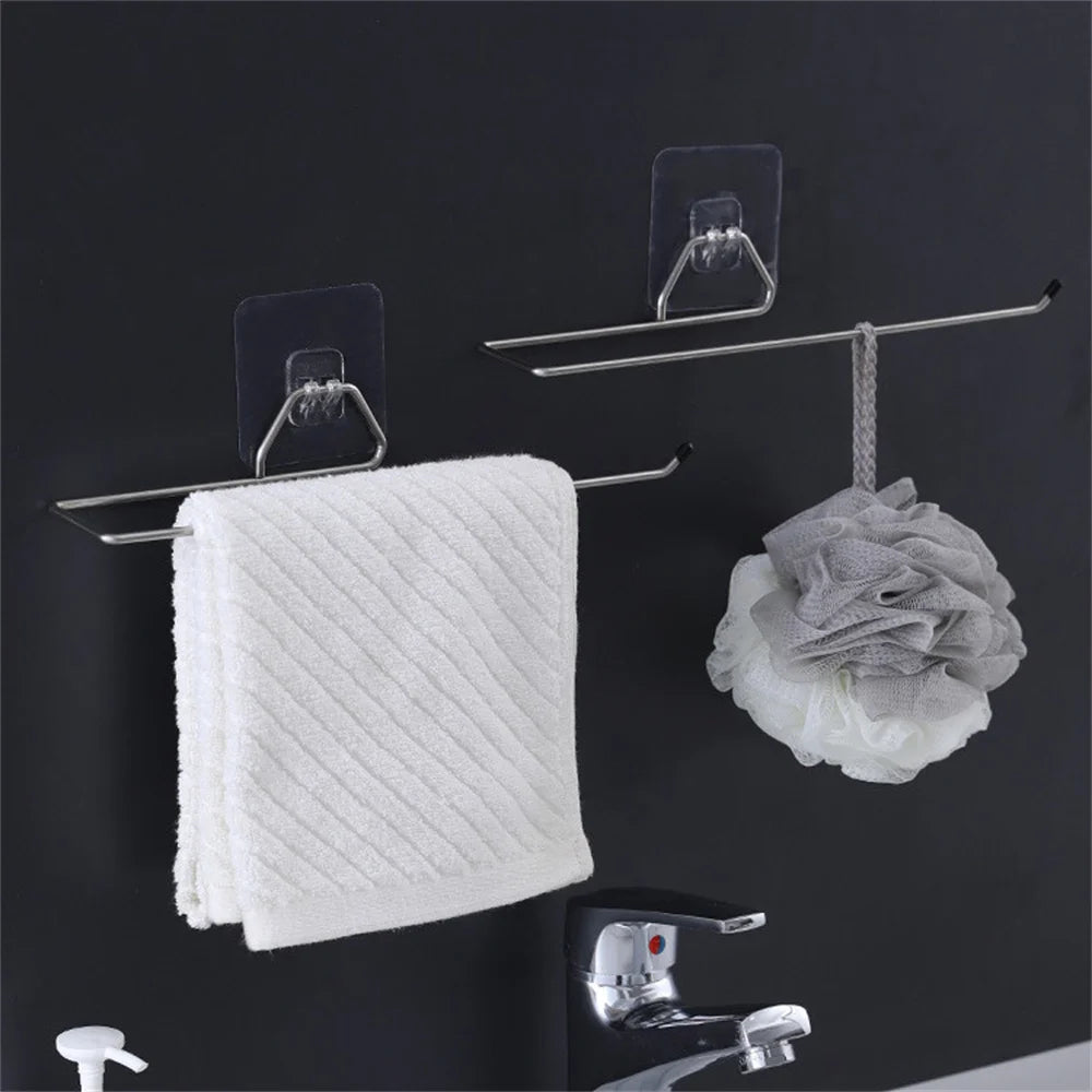 1PCS Paper Towel Holder For Towels Stand Hanger Kitchen Faucet Bathroom Gadgets Napkin Holders Metal Fixture Home Improvement