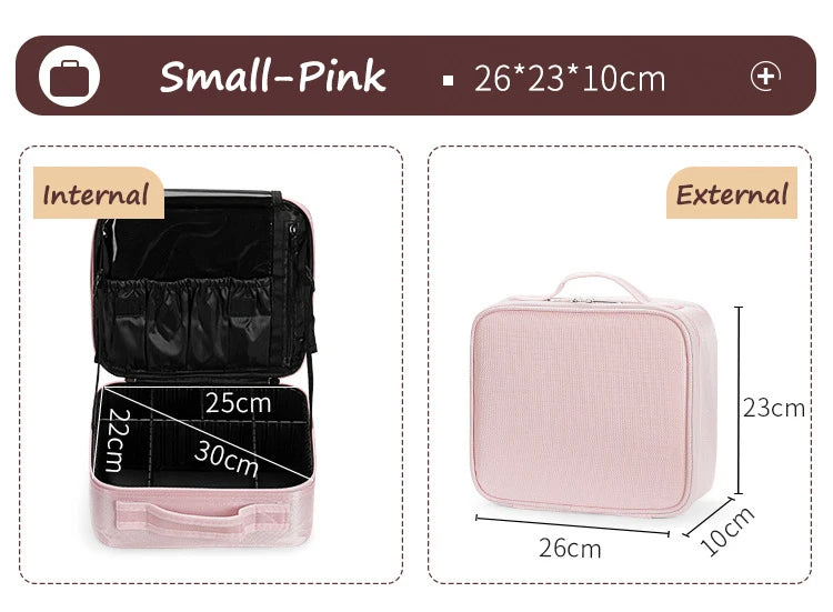 Professional Cosmetic Bag for Women Leather Cosmetic Bags Waterproof Oxford Large Capacity Travel Makeup Case for Makeup Artist