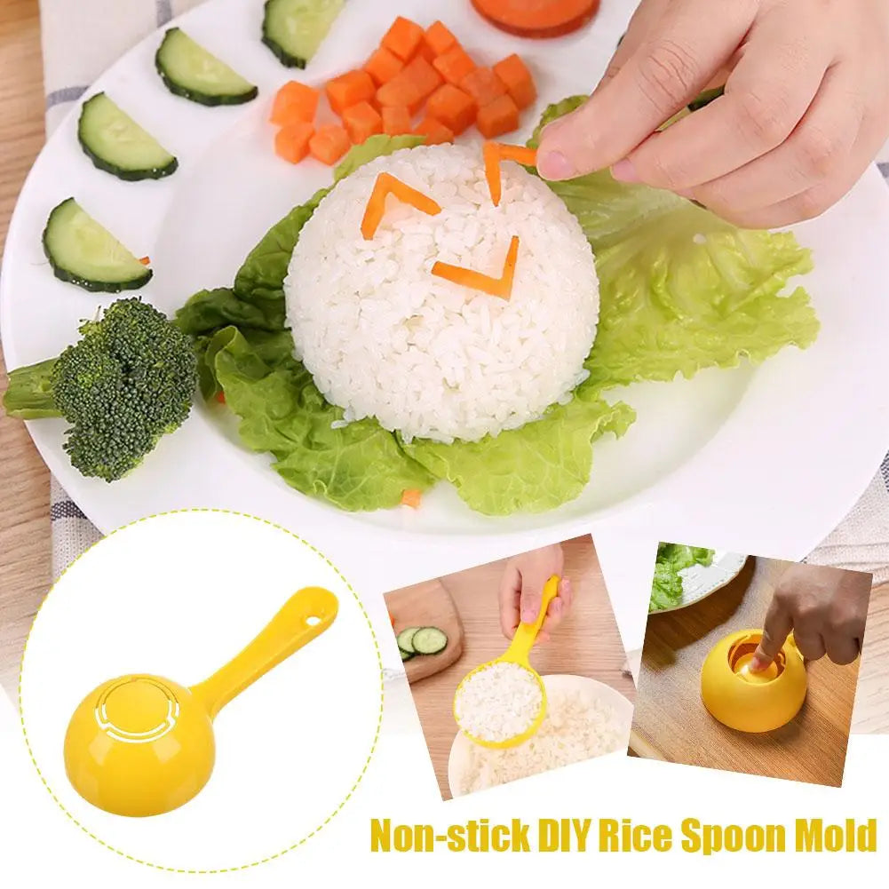 2/1pcs Rice Ball Spoon Non-stick Diy Rice Scoop Mold Rice Round Accessories Spoon Porridge Kitchen Half T7y7