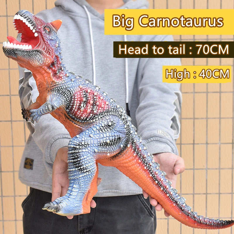 68CM Big Size Dinosaur Toy Jurassic Park Tyrannosaurus Rex Soft Puppets Velociraptor Shark Dinosaur Worlds Model Toys for Boys