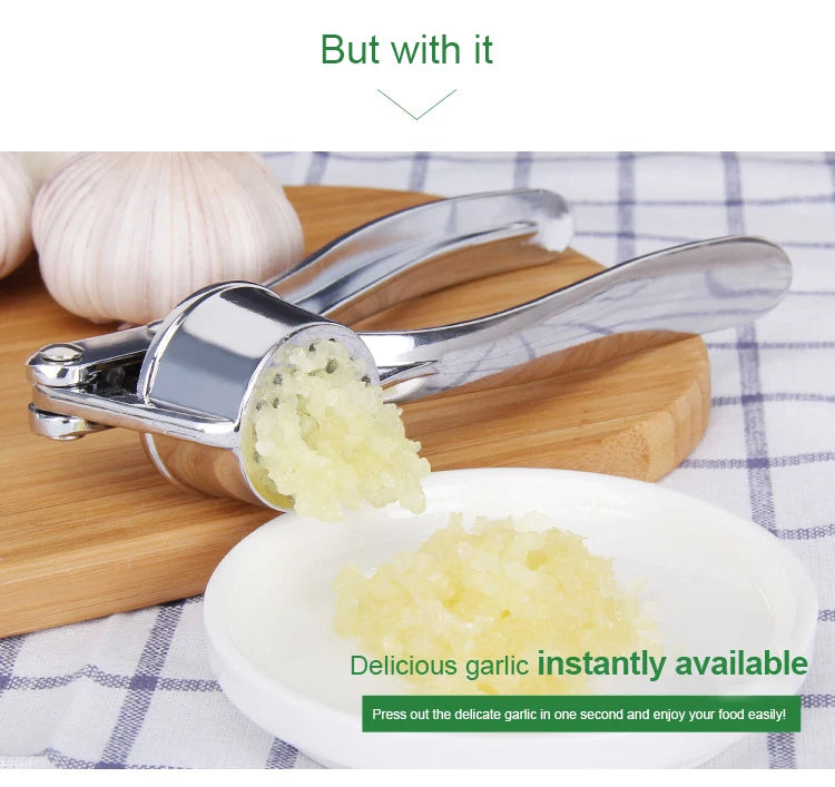 Garlic Press Mincer Stainless Steel Multifunction Crusher Kitchen Cooking Ginger Squeezer Masher Handheld Ginger Mincer Tools