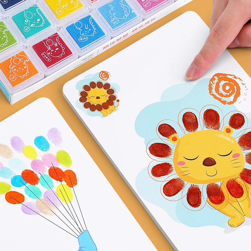 16/32PCS DIY Finger Painting Drawing Toys For Kid Creative Coloring Graffiti Doodle Montessori Educational Toy Kindergarten Gift