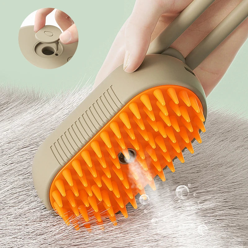 Pet Steam Brush Steamy Dog Brush Electric Spray 3 in 1 Cat Hair Removal Brushes for Dogs Cats Massage Removing Pet Grooming Comb