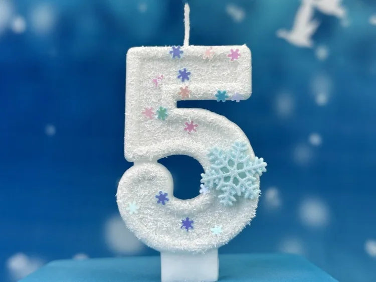 Frozen Birthday Candle for Cakes 0-9 Number Princess Cake Candle Party Decor Snowqueens Birthday Candle for Girl