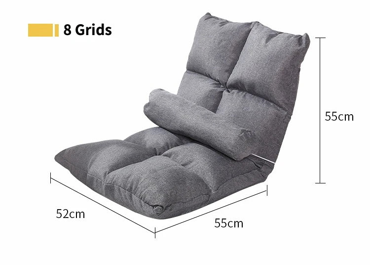 Portable Floor Chair Legless Tatami Chair with Back Support Home Bay Window Balcony Lazy Backrest Meditation Floor Seating Chair