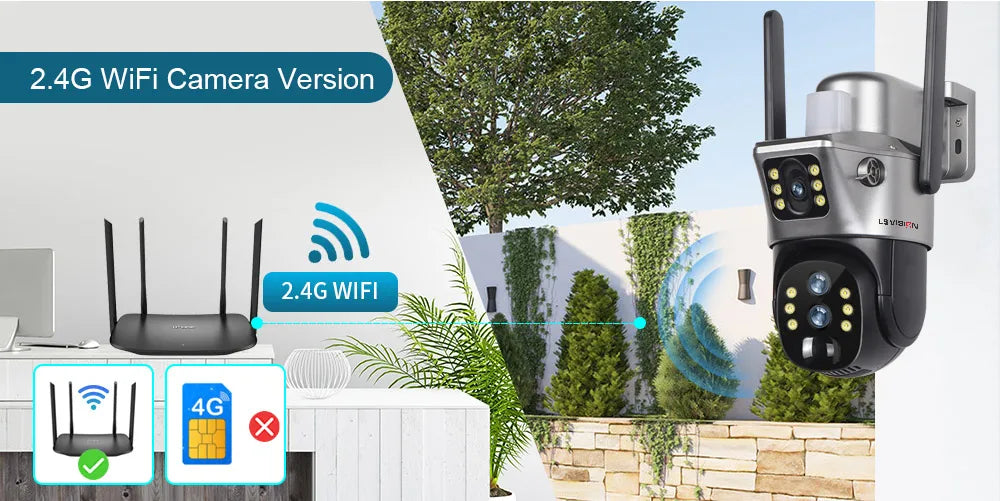 LS VISION 12MP 4G/WiFi Dual Screen Solar Camera Outdoor 10X Zoom 6K Three Lens Human Auto Tracking Surveillance Camera V380 Pro