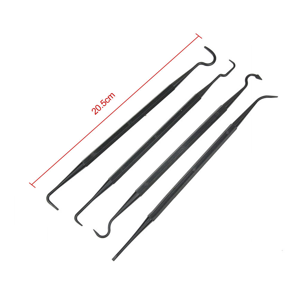 4pcs Multipurpose Car Detailing Cleaning Tool Nylon Picks Pick Double-headed Hook Car Clean Accessories Auto Detailing Tools