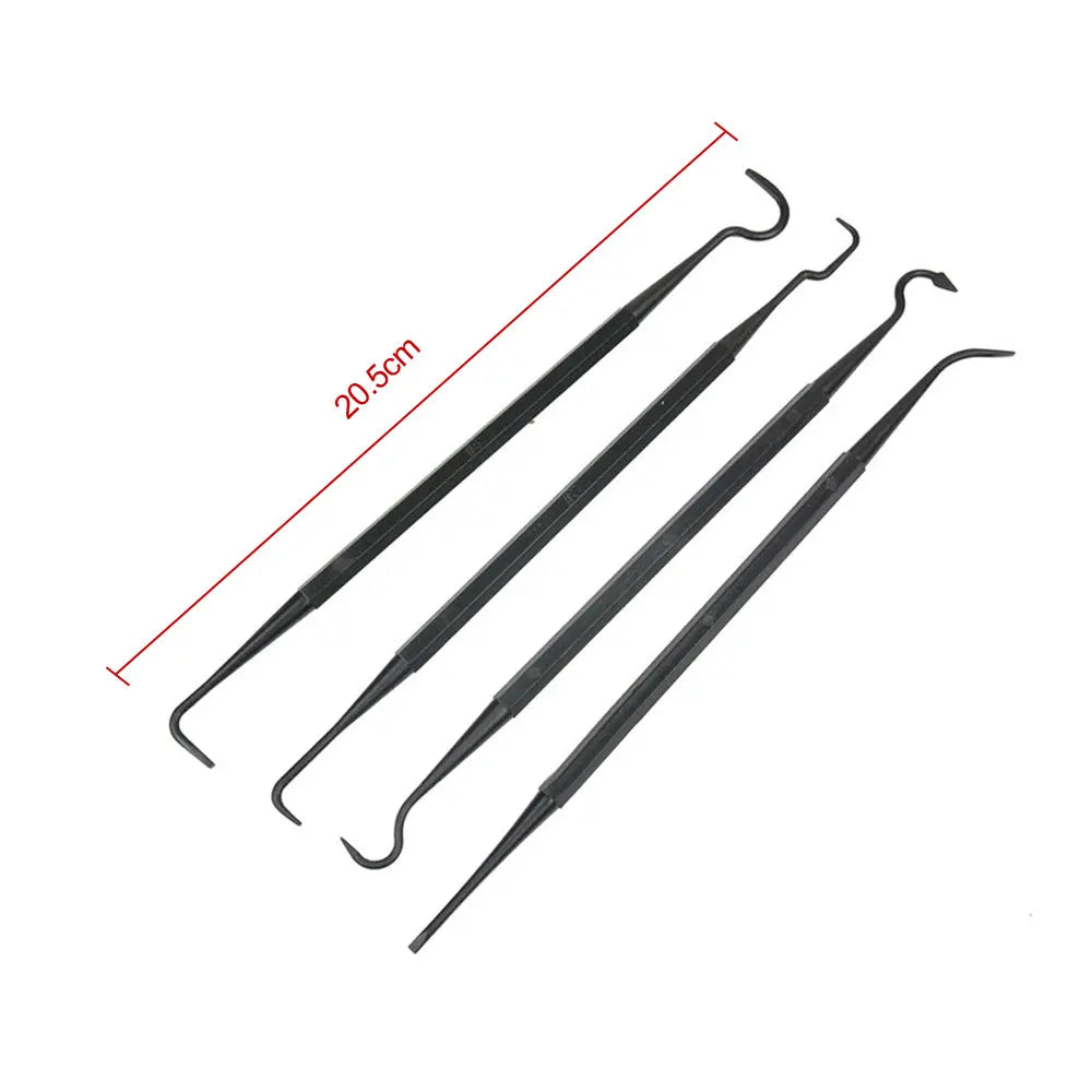 4pcs Multipurpose Car Detailing Cleaning Tool Nylon Picks Pick Double-headed Hook Car Clean Accessories Auto Detailing Tools