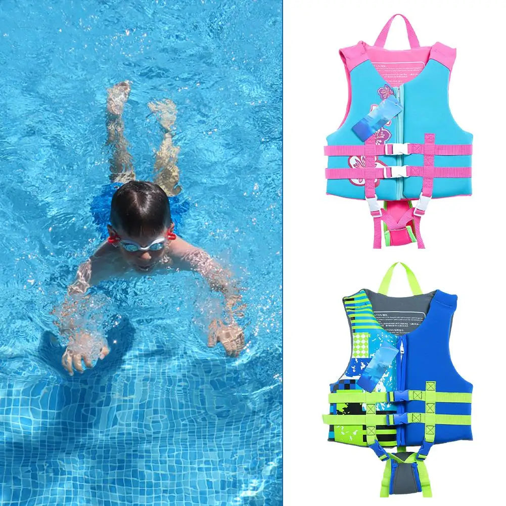 Kids Life Vest Premium Float Swim Vest for Children Swim Training Vest with Adjustable Safety Strap Learn to Swim Floatation