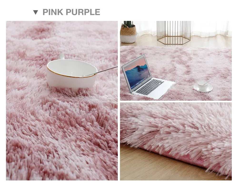 Plush Carpet Thick Bedroom Carpets Anti Slip Soft Rugs Large Rugs For Modern Living Room Long Hair Carpet Living Room Decoration