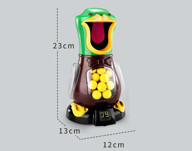 Hungry Shooting Duck Toys Air-powered Gun Soft Bullet Ball With Light Electronic Scoring Battle Games Funny Gun Toy for Kids