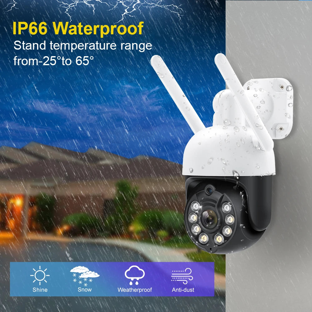 MISECU PTZ WIFI IP Dome Speed 3MP Camera Outdoor Waterproof P2P Wireless Surveillance Security CCTV Camera AI Auto Tracking