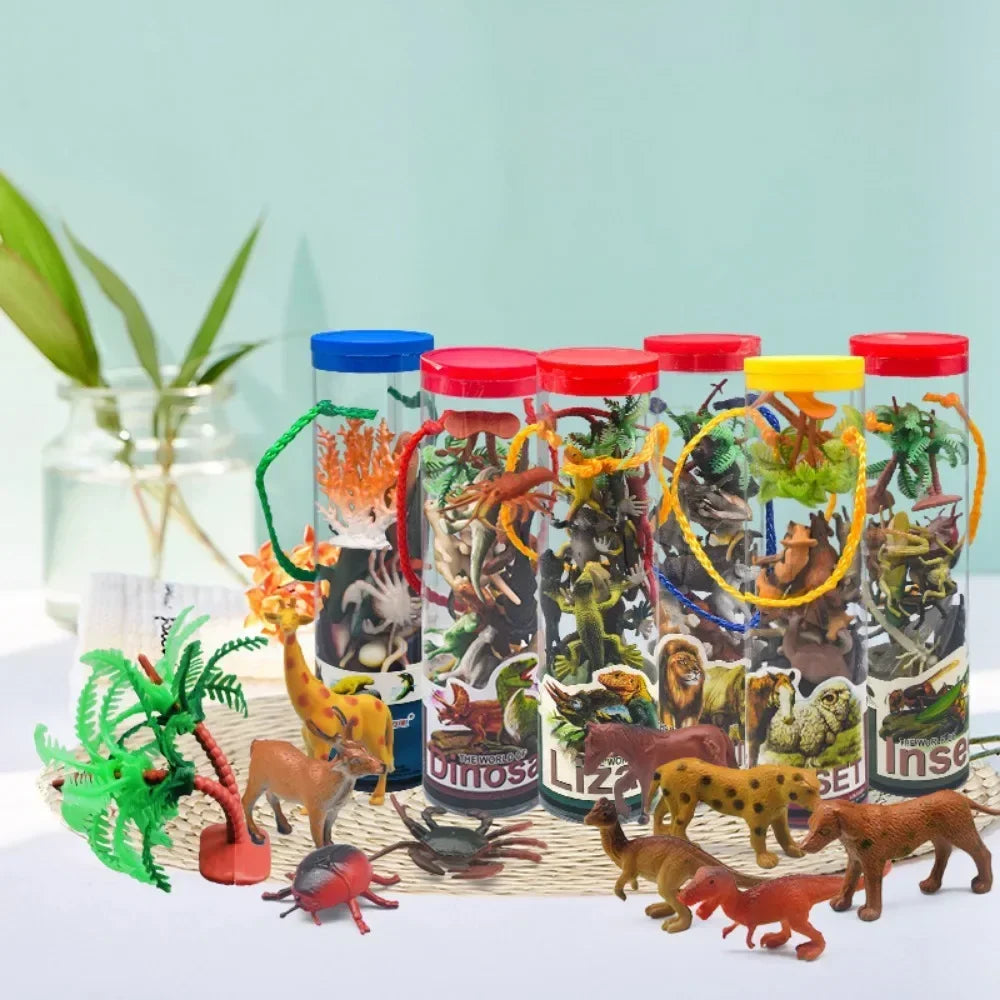 12Pcs/Lot Funny Dinosaur Model Children's Educational Toys Small Simulation Animal Figures Kids Toys for Boy Birthday Gifts New