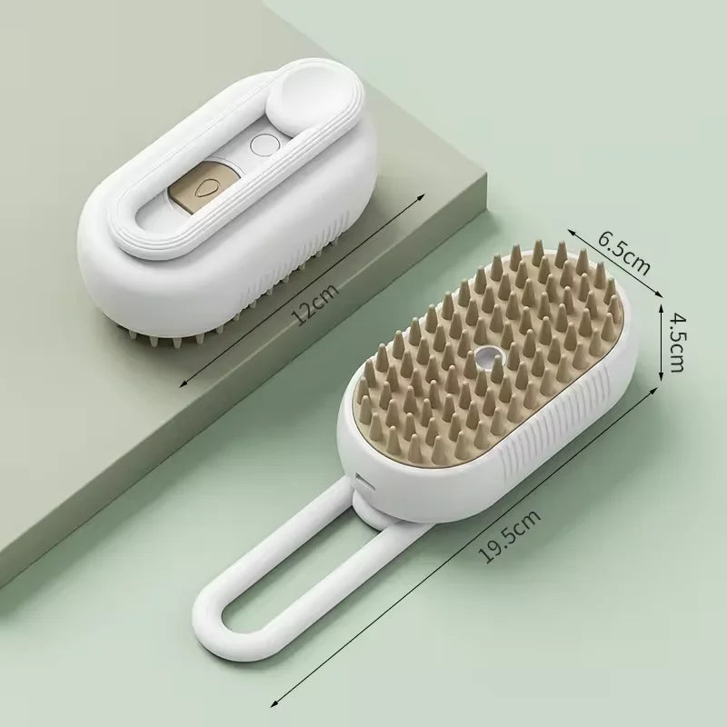 3-in-1 Dog Hair Brush Cat Hair Brush Electric Pet Cleaning Brush Steam Spray Brush Massage Hair Removal Comb Anti Flying Brush