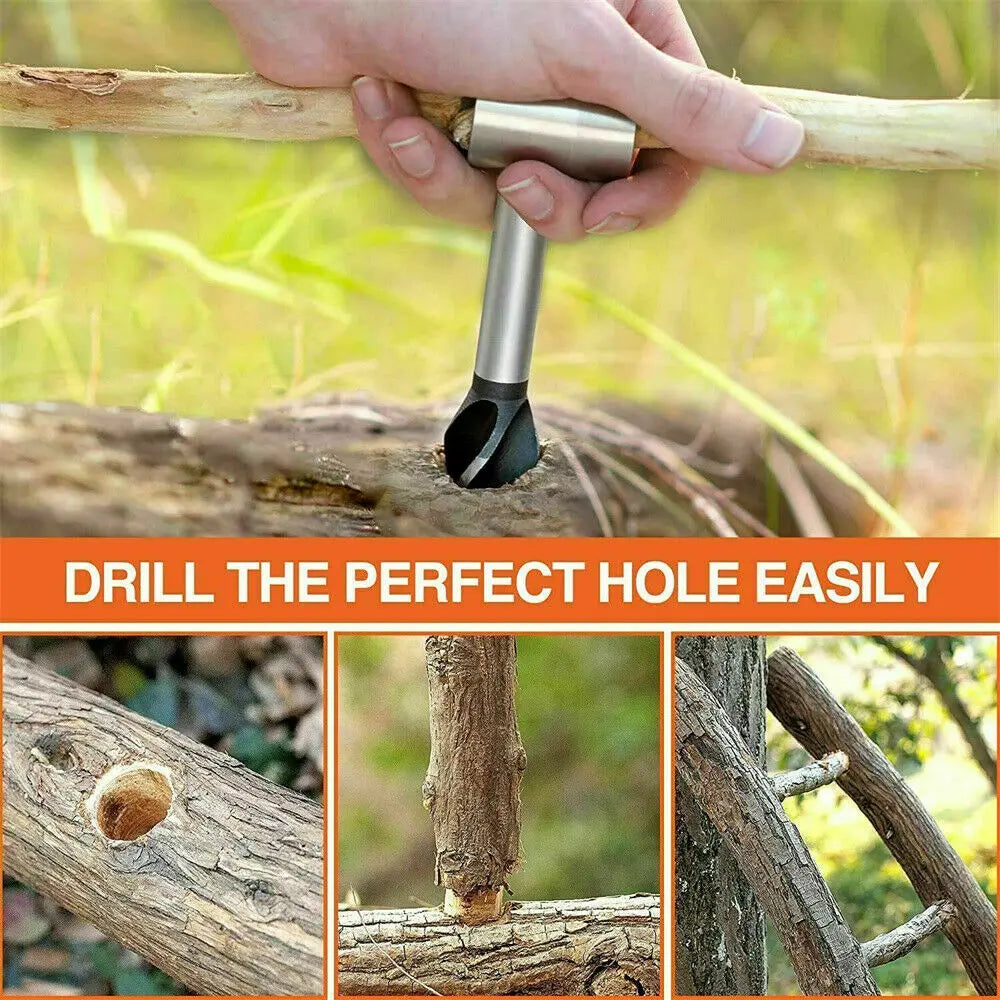 Bushcraft Auger Wrench Outdoor Survival Hand Drill Survival Gear Tool Outdoor Sports Jungle Crafts Camping Bushcraft Accessories