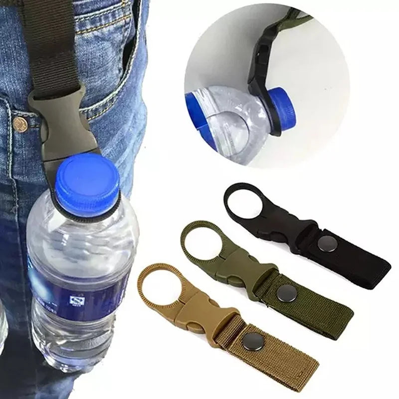 EDC Tactical Gear Military Nylon Webbing for Outdoor Tools Buckle Hook Water Bottle Holder Belt Clip Bush Camping Carabiners