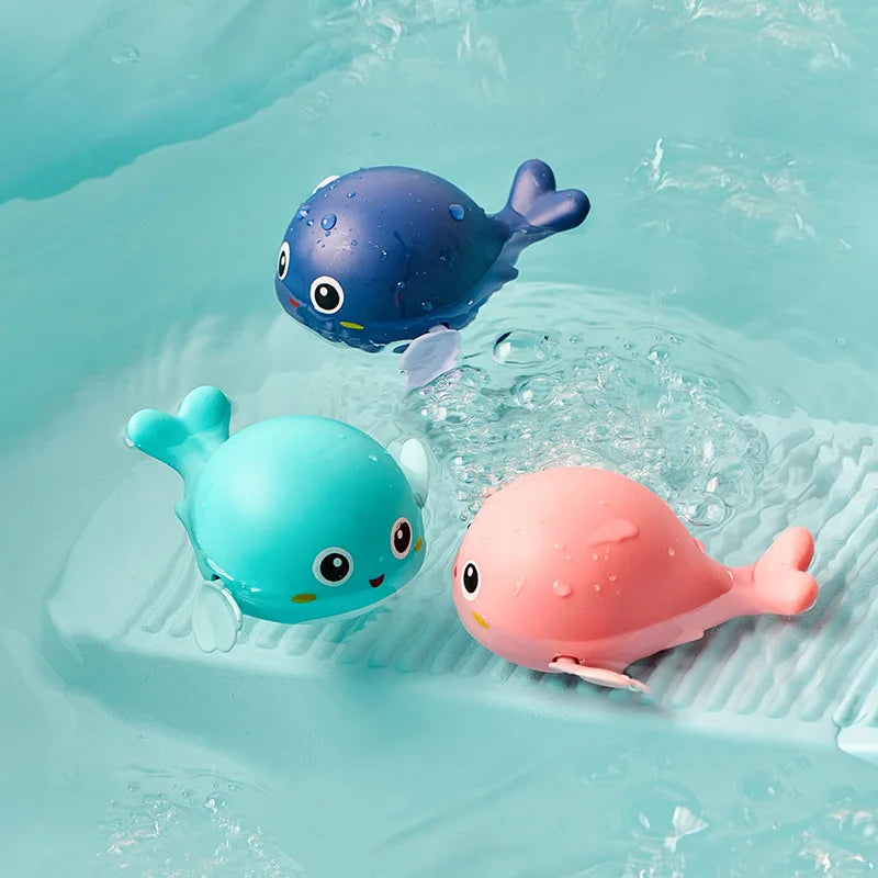 Baby Bath Toys Kids Swimming Clockwork Dolls Play Water Fun Bathing Cute Funny Children Bathroom Shower Bathtub Animals Toy