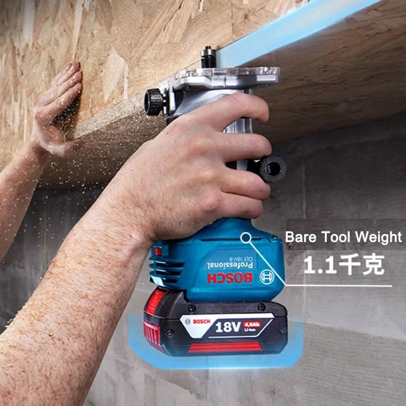 Bosch GLF 18V-8 18V Electric Trimmer Wood Router Machine 30000RPM Carpentry Tool Slotting Carving Dedicated Power Tools