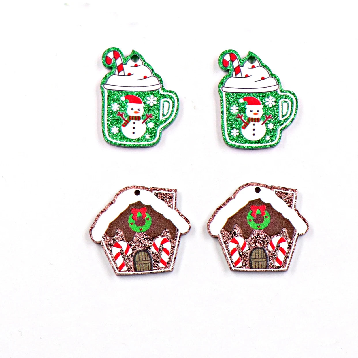 Set of 10 18mm New product CN Christmas Tree Cakes cute Acrylic Findings