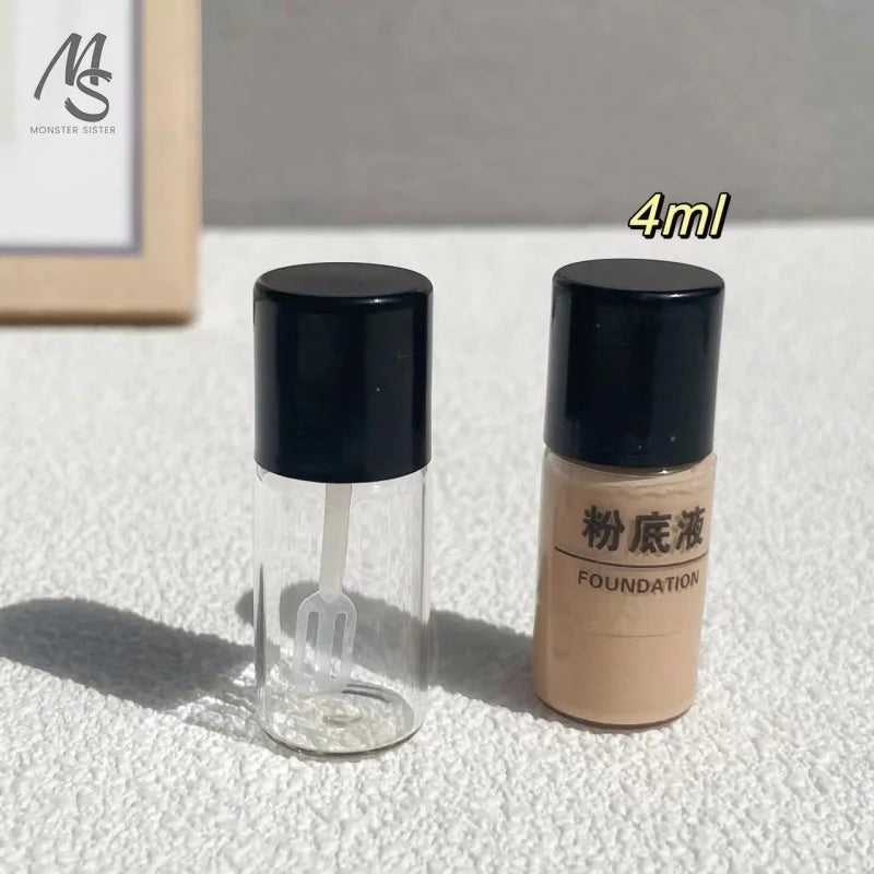 2-10Pcs 4/5ml Liquid Foundation Subpackage Bottle Thickened Glass Bottles Non Fragile Portable Travel Cosmetics Subpackage Tools