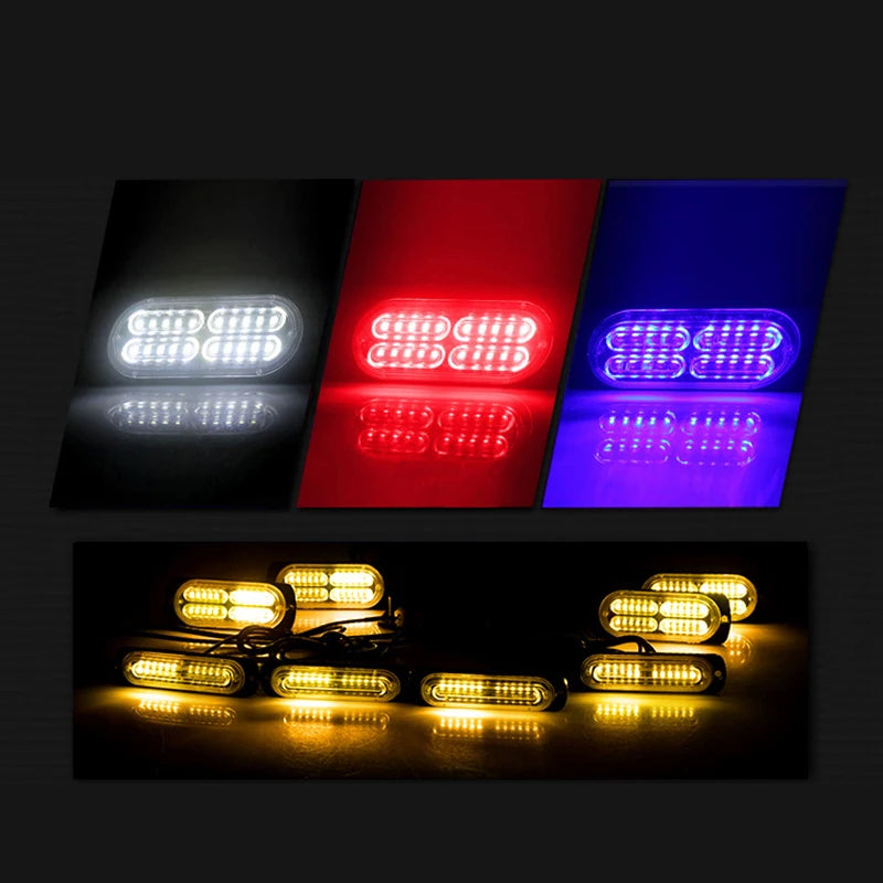 288 SMD 16in1 LED Strobe Warning Light Cheap Strobe Grille Flashing Lightbar Truck Car Beacon Lamp Amber Traffic Car Light